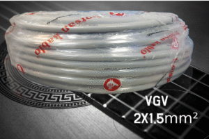 Borsan Câble VGV HO5VV-F 300/500 V 2X1.5mm² Rigide