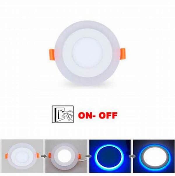 SPOT LED 3+3 APPARENT ROND C-TORCH BLEU-BLANC